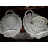 Five Trilady pottery baskets