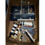 Box of model ships
