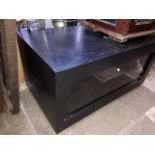 A modern black tv unit