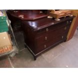 A Stag chest of drawers, H72cm, W106cm, D48cm.
