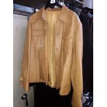 Tan 1970's leather jacket