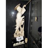 Old carved ivory oriental figure