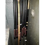 A large quantity of fishing rods