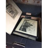 A box of etchings