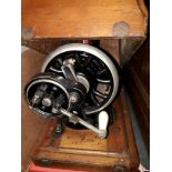 A Vesta B hand cranked sewing machine