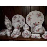 Royal Crown Derby Derby Posies china approx. approx. 18 pieces and an Aynsley vase