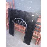 Two cast iron fire surrounds