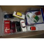 Box of diecast vehicles. 1 x Corgi boxed, 4 x Corgi, 2 x Corgi Vanguards, 1 x Dinky Atlas & 1 x