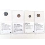 4 ancient coins