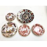 Five Royal crown Derby various size plates