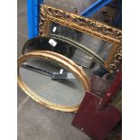 2 oval and one rectangular mirrors