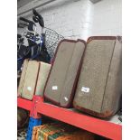 Three vintage suitcases