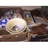 Two boxes of ceramics including oriental etc.