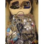 A box of costume jewellery