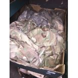 A box of camouflage clothing