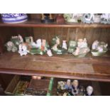 Collection of approx. 17 foreign porcelain pig ornaments