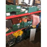 3 shelves of items, mainly kitchen ware - approx 26 boxes