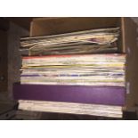 A box of LPs