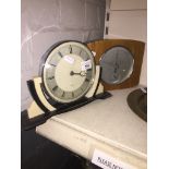 1930s vintage Smiths bakelite clock and Smiths barometer