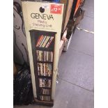 A Geneva media shelving unit, boxed