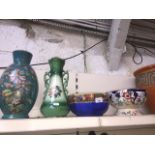 Two vases and two bowls