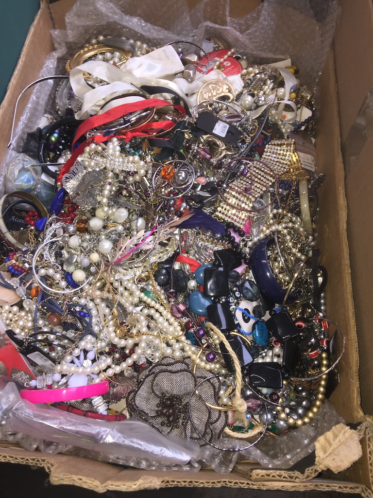 Large box of jewellery