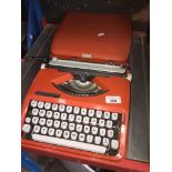 A Hermes Baby portable typewrites