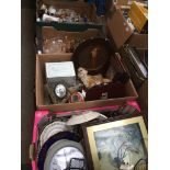 4 boxes of miscellaneous pottery, glass, collectors plates etc