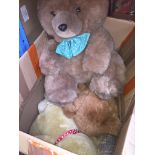 A box of soft toys