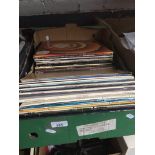 A box of LPs