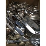 A box of cutlery.