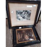 After Fred Morgan, a silkwork picture monogrammed 'NF' lower right, 17cm x 23cm, framed and