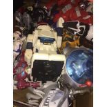 A box of toy robots etc