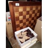 A chess set and board