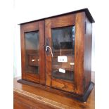 An oak smokers cabinet