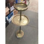 A brass smokers stand