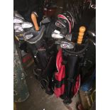 2 golf bags and clubs, including Hippo and XL top flite