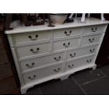 A cream sideboard of drawers (probably Laura Ashley but unmarked), length 144cm, depth 46cm & height