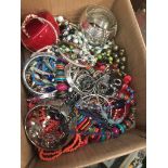 A box of costume jewellery