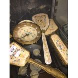 Dressing table set including a clock