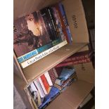 Two boxes of military history books