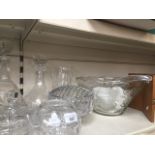 Various glassware inc. two decanters