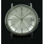 A 1966 Omega Genéve ref.132.019 stainless steel wristwatch with silvered signed dial, baton hands