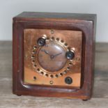 An Electone automatic selector radio alarm clock by Frederick J Gordon & Co London, height 12cm.