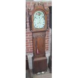 A 19th century 8 day mahogany and oak long case clock, the 13" dial signed Hallam Nottingham, height