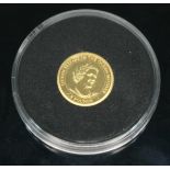 Elizabeth II Guernsey Queen Mother 1/25oz 0.999 gold coin.