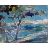 James Lawrence Isherwood (1917-1989), Mediterranean scene, oil on board, 49cm x 39cm, signed lower