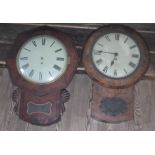 Two fusee wall clocks, in need of restoration.