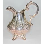 A Victorian silver cream jug, Samuel Hayne & Dudley Cater, London 1858, height 16.5cm, wt. 7oz.