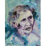 James Lawrence Isherwood (1917-1989), "Helen Keller", oil on board, 34cm x 44cm, signed lower